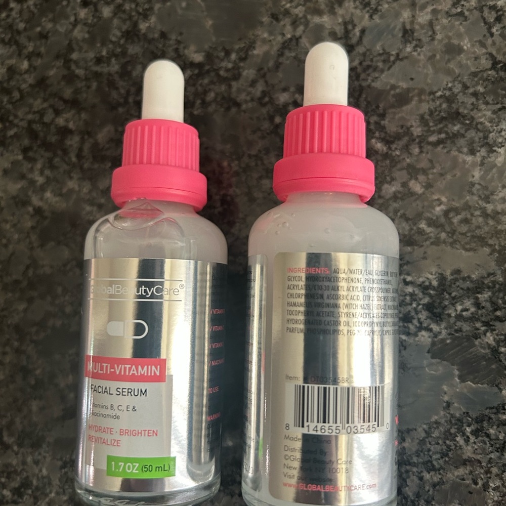Multi-Vitamin Facial Serum with Dropper - Pink